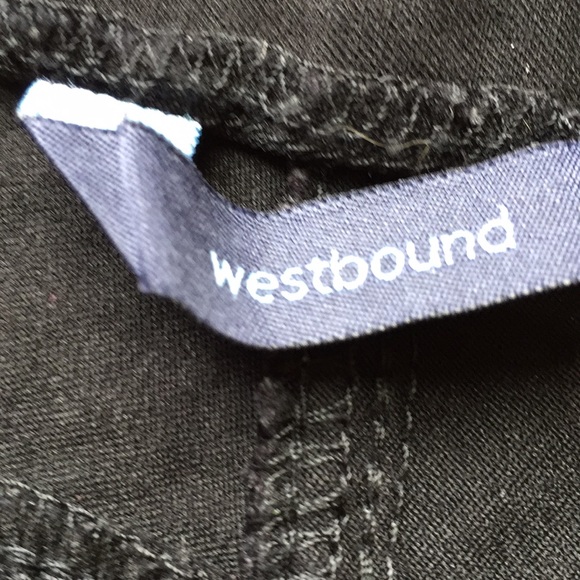 Westbound pull on black pants/faux front pockets - Picture 4 of 8